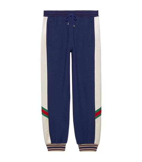 gucci blue track pants